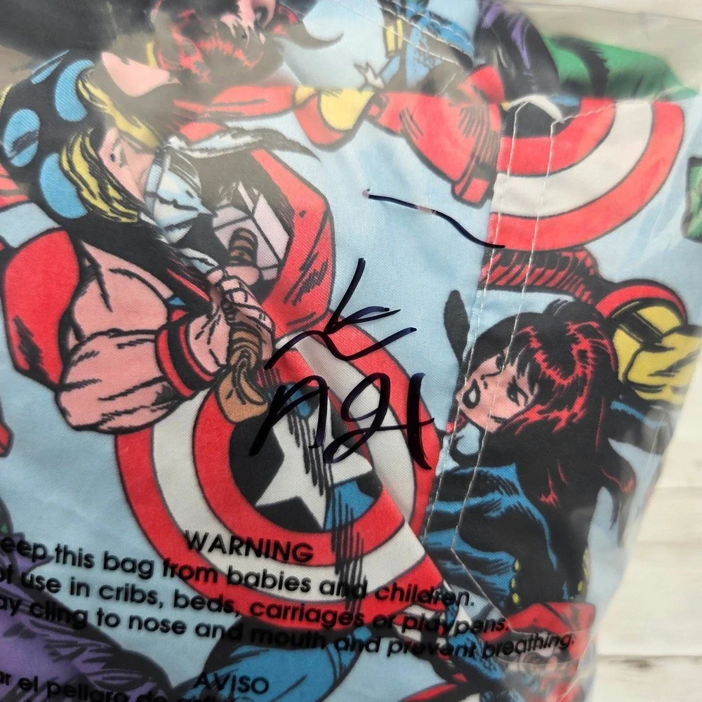 Marvel Avengers Board Shorts Swim Trunks Mens Large Blue Comic Book Print